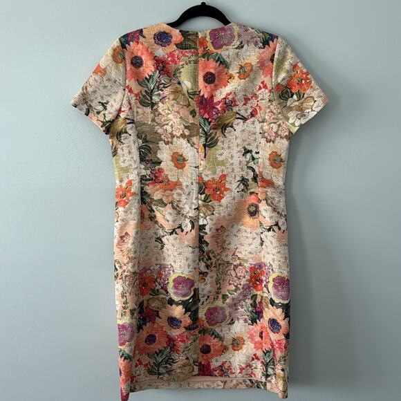 Tory Burch Kaley Tweed Floral Dress Size 10 Lux Easter Spring - Picture 7 of 10